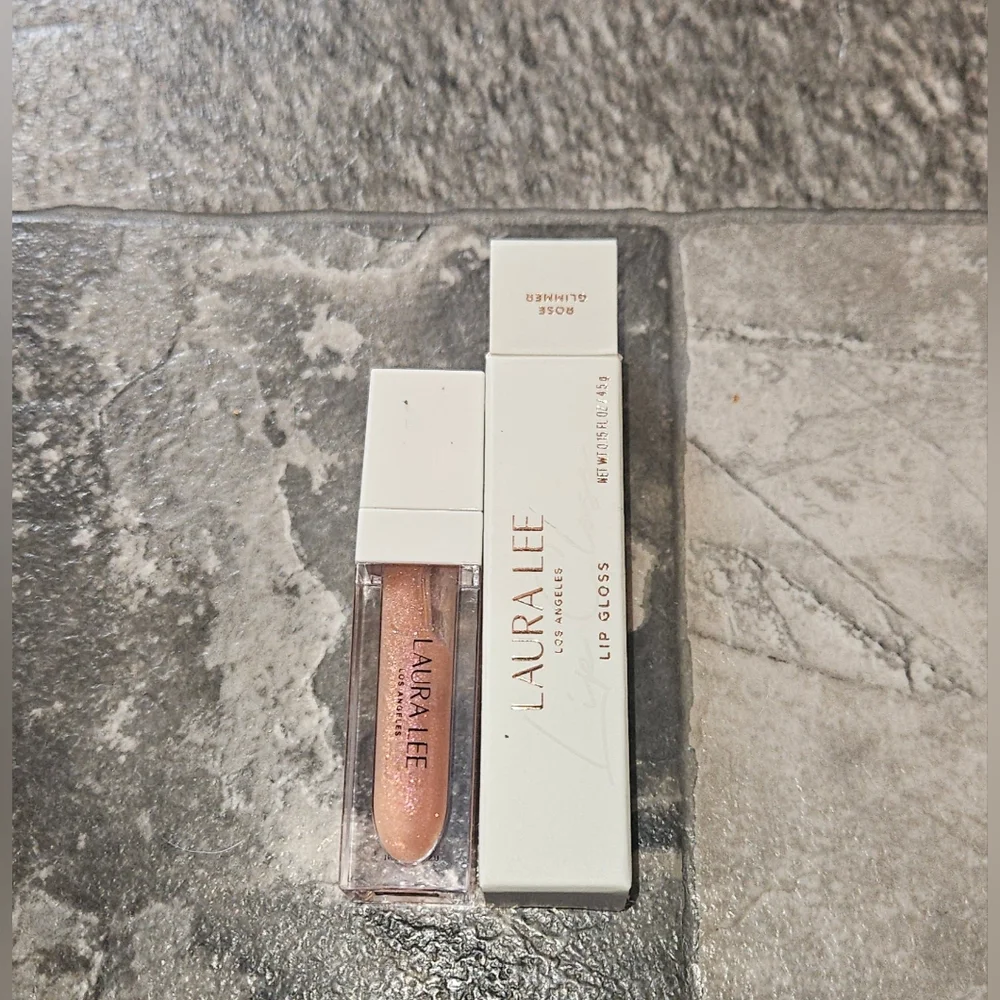 Laura Lee Los Angeles Lip Gloss In Rose Glimmer 0.15fl Oz BNIB Discontinued - Picture 3 of 3